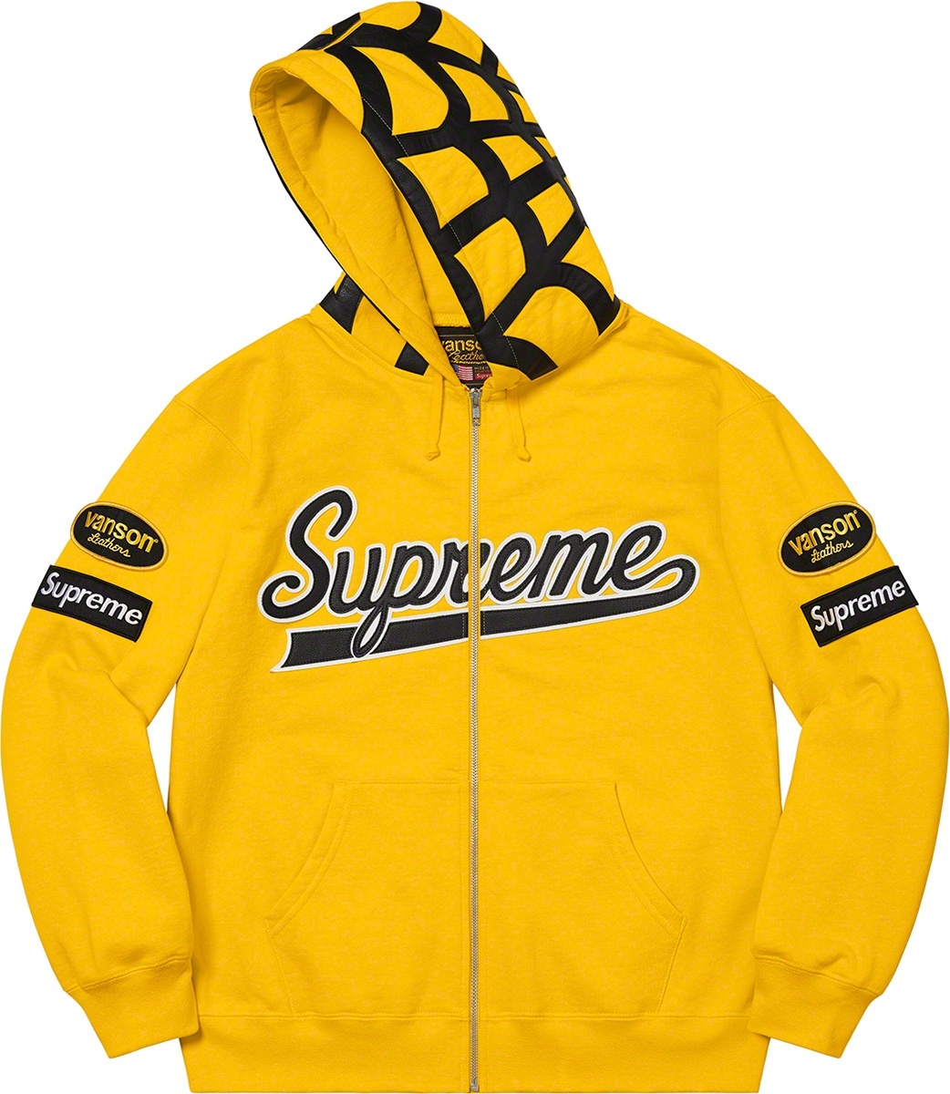 Supreme®/Vanson Leathers® Spider Web Zip Up Hooded Sweatshirt view 4